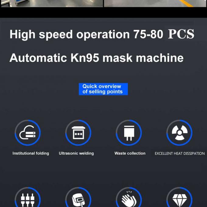 máquina ffp2 kn95 da máscara da máquina da máscara protetora de 100-120pcs/min n95