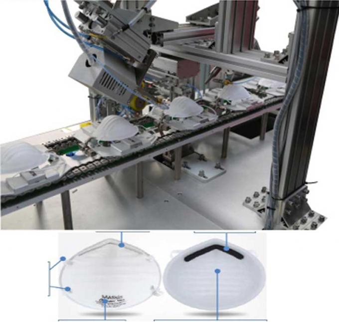 Máscara automática global do equipamento de fabricação da máscara protetora da garantia que faz a máquina a máquina automática da máscara do copo n95
